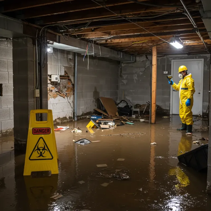 Flooded Basement Electrical Hazard in Bogalusa, LA Property